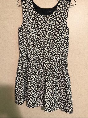 Forever 21 Black and White Heart Print Girls' Casual Dress